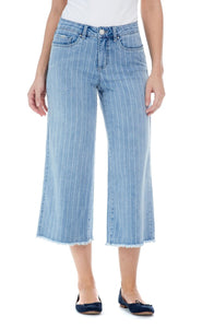 French Dressing Jeans (FDJ) Olivia Wide Leg Striped Denim