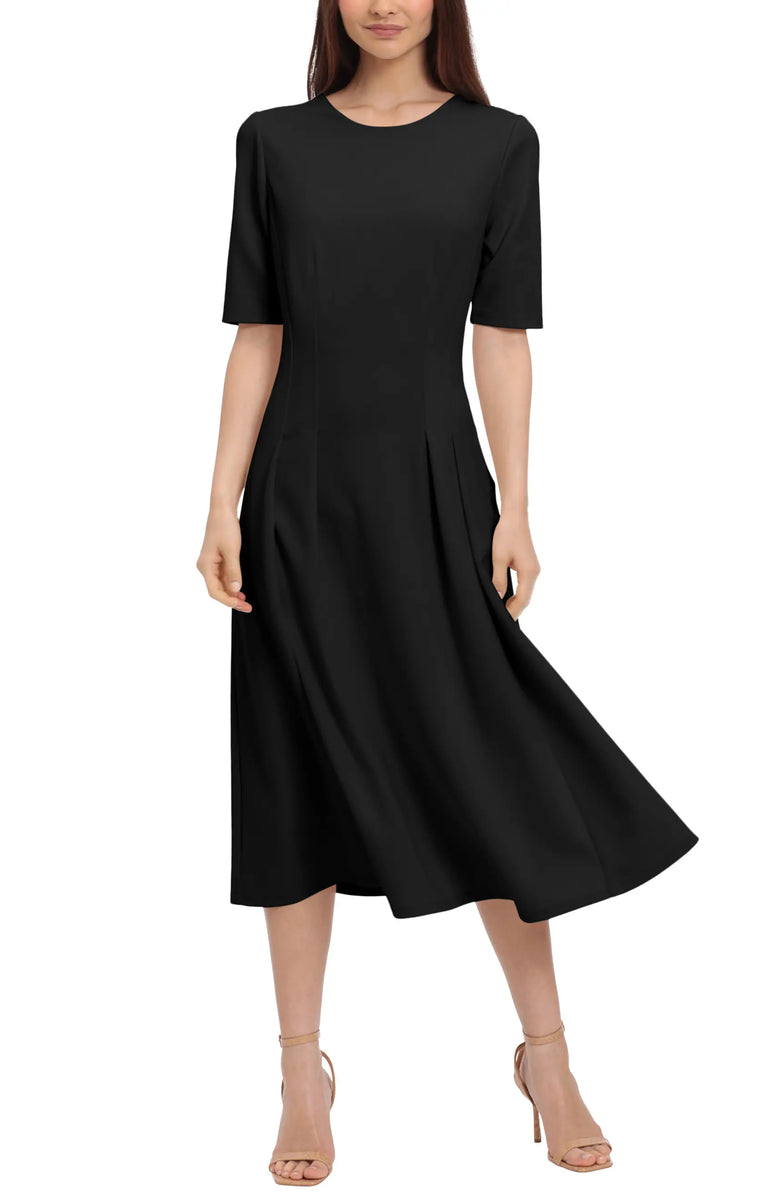 Maggy London Double Pleat A-Line Midi Dress – Trendy Twist Boutique