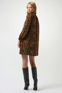 Joseph Ribkoff Recycled Georgette Animal Print Trapeze Dress (LDS Dress)