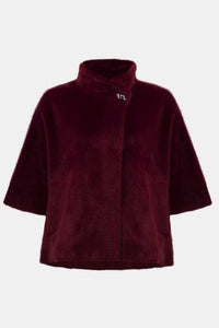 Joseph Ribkoff Bonded Faux Fur Suede Jacket