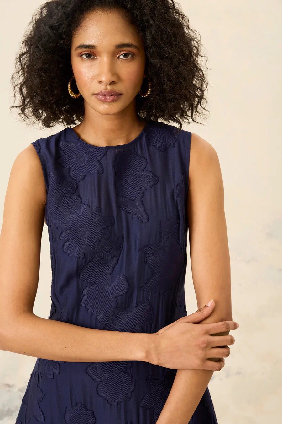 Luxely "Mercy" Jacquard Midi Dress