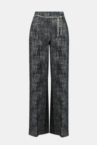 Joseph Ribkoff Tweed Knit Wide-Leg Pull-On Pants