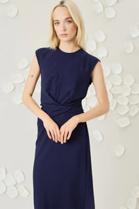 Luxely "Knot" Extended Cap Midi Sheath with Twist Detail