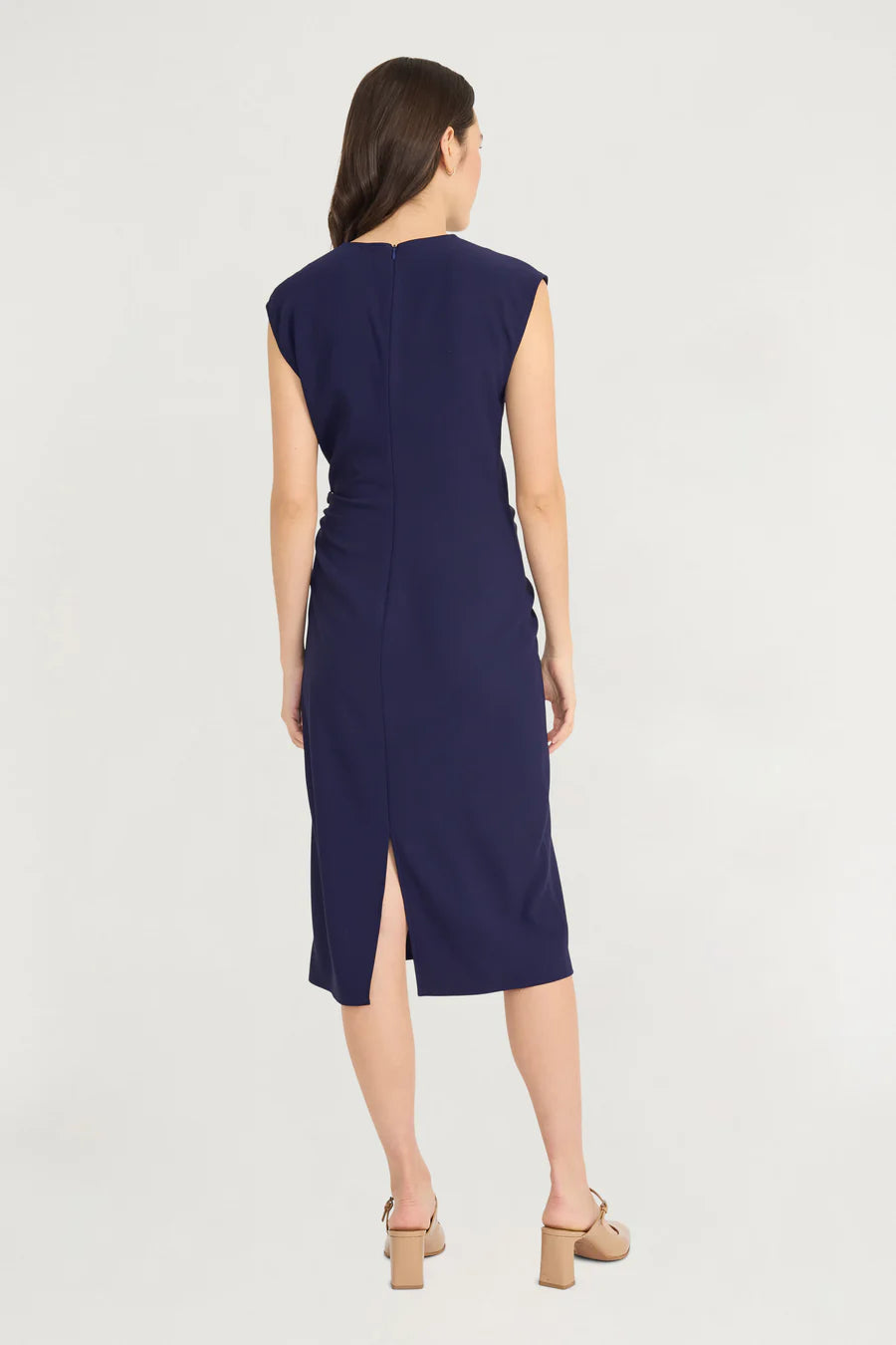 Luxely "Knot" Extended Cap Midi Sheath with Twist Detail