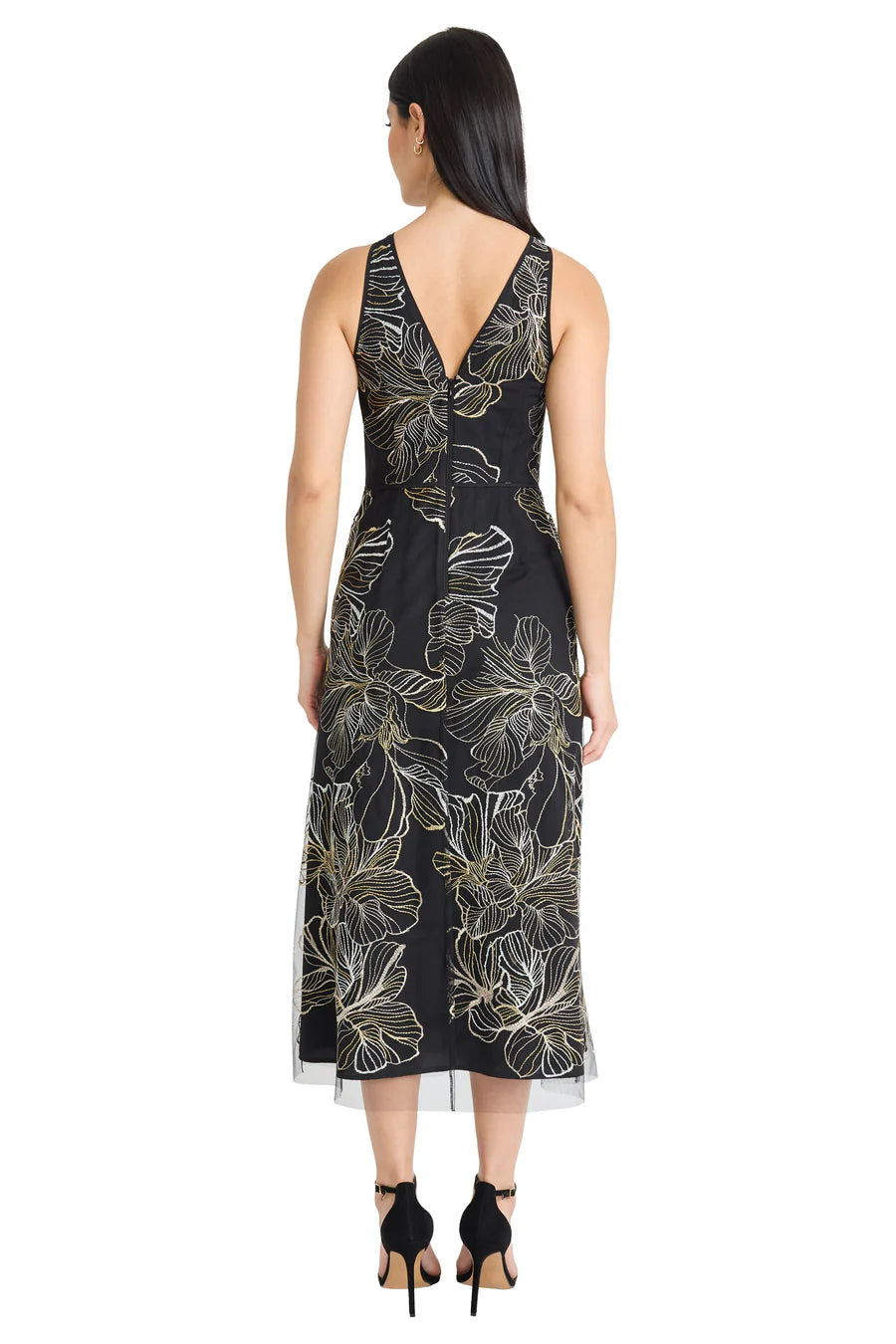Maggy London "Constance" Midi Sheath Dress in Enchantment Mesh