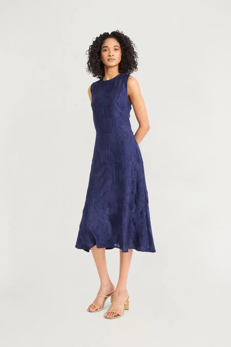 Luxely "Mercy" Jacquard Midi Dress