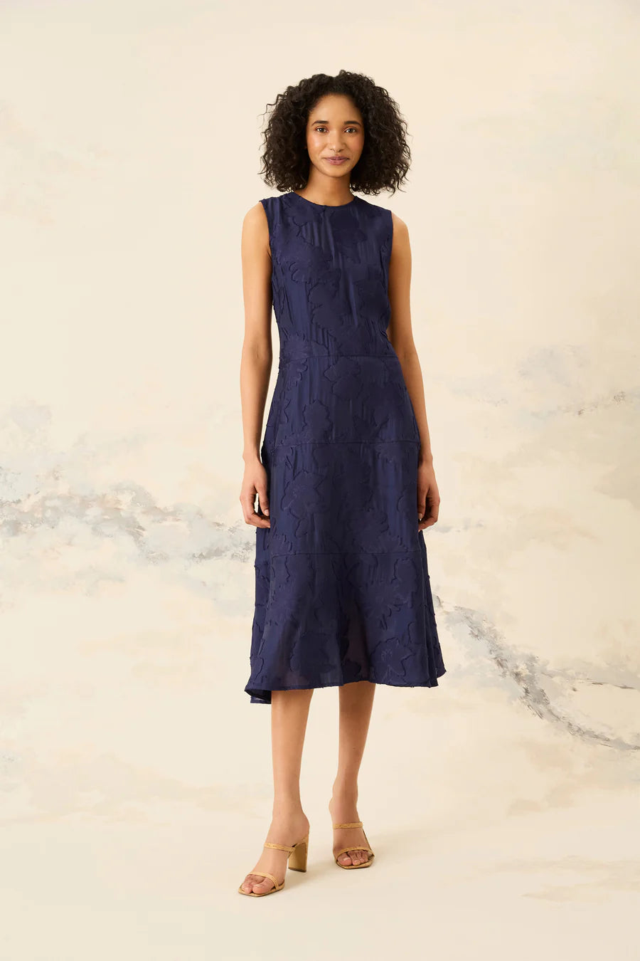 Luxely "Mercy" Jacquard Midi Dress