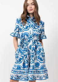 Uncle Frank Tile Pattern Dress