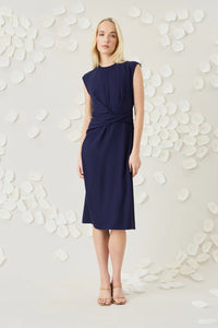 Luxely "Knot" Extended Cap Midi Sheath with Twist Detail