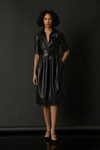 Luxely "Zephyr" Collard Short Sleeve Midi