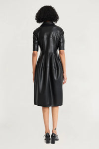 Luxely "Zephyr" Collard Short Sleeve Midi