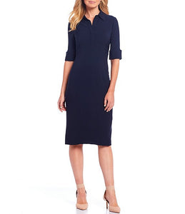 Maggy London Stretch Crepe Midi Sheath Dress