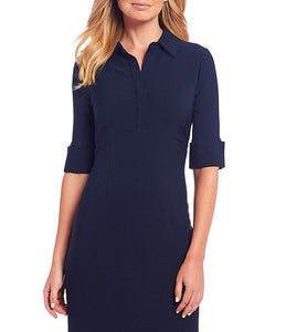 Maggy London Stretch Crepe Midi Sheath Dress