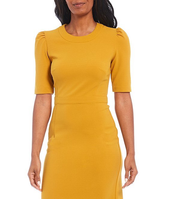 Donna Morgan Puff Sleeve Stretch Crepe Midi Dress Trendy Twist Boutique Donna Morgan Puff Sleeve Stretch Crepe Midi Dress Trendy Twist Boutique