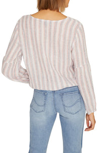 Sanctuary Sand Dune Long Sleeve Linen Blend Wrap Top