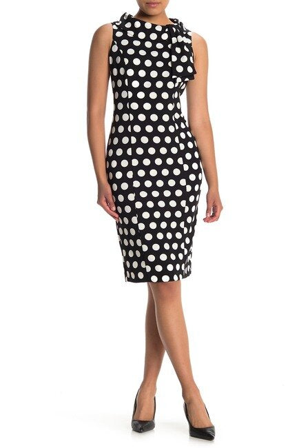 London Times Bateau Neck Polka Dot Sheath Dress Trendy Twist Boutique London Times Bateau Neck Polka Dot Sheath Dress Trendy Twist Boutique