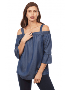 French Dressing Jeans (FDJ)Pop Over Off Shoulder Blouse