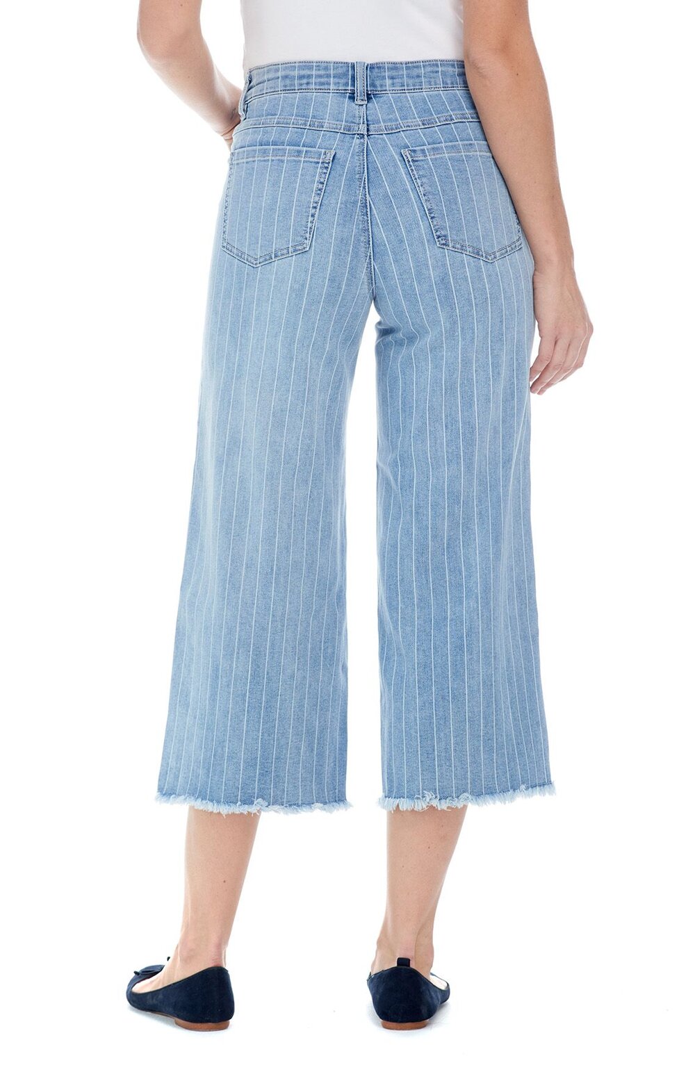 French Dressing Jeans (FDJ) Olivia Wide Leg Striped Denim