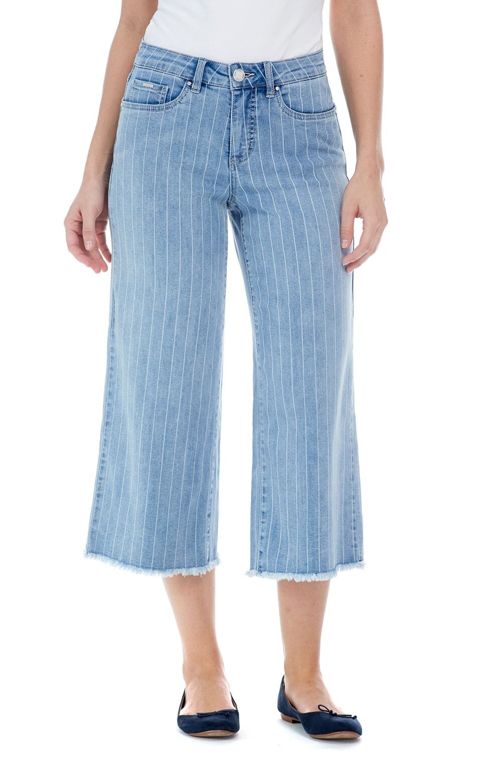 French Dressing Jeans (FDJ) Olivia Wide Leg Striped Denim Trendy Twist Boutique French Dressing Jeans (FDJ) Olivia Wide Leg Striped Denim Trendy Twist Boutique
