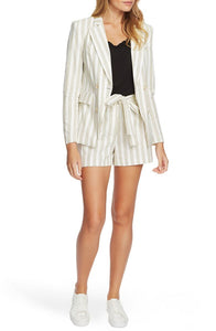 1. State Duet Modern Stripe Double Breasted Jacket