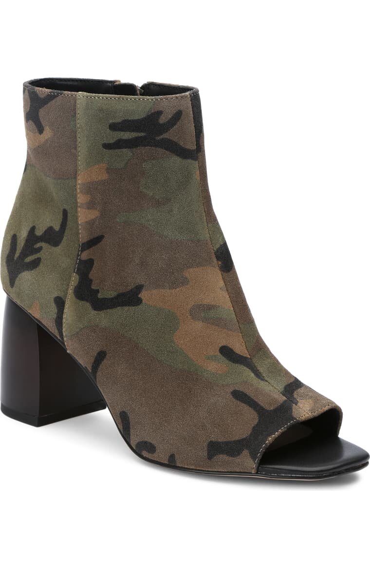 Sanctuary Rock Camo Open Toe Bootie