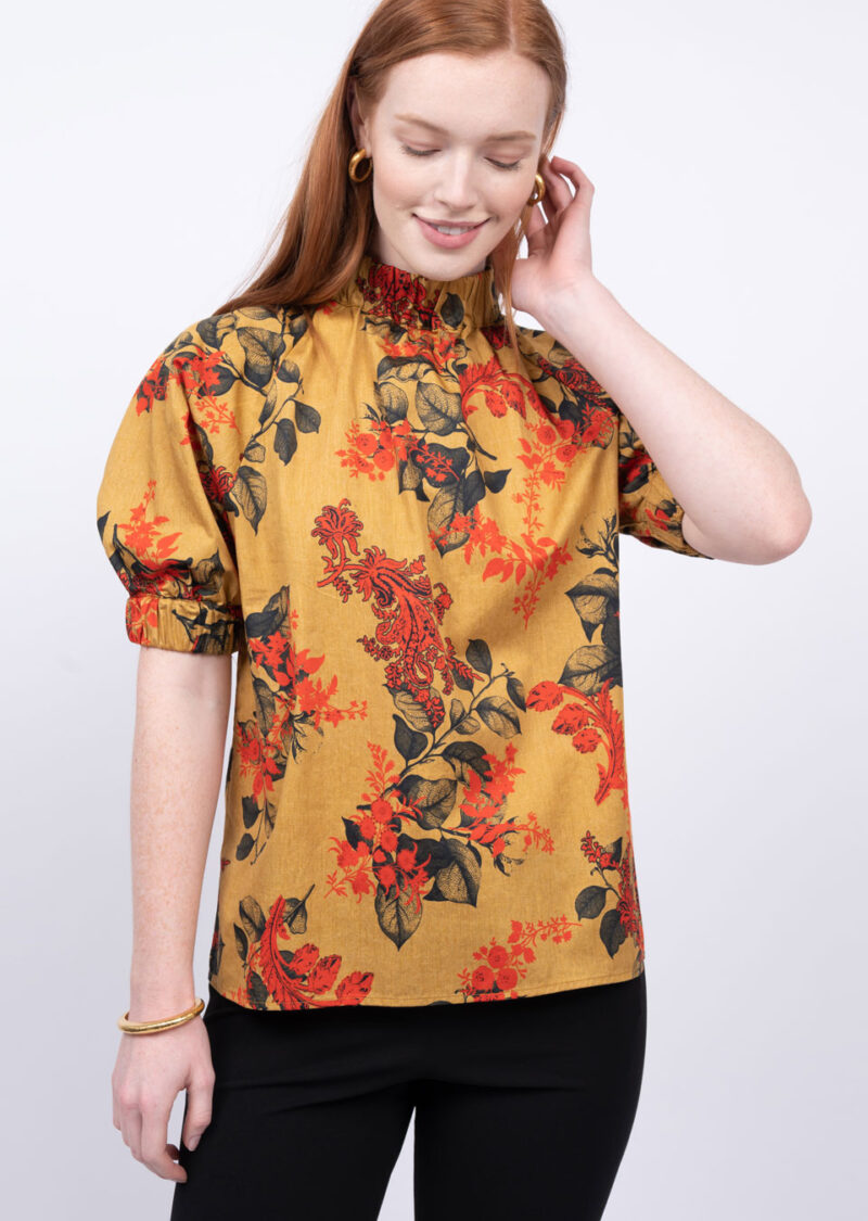 Ivy Jane Mock Elastic Neck Top