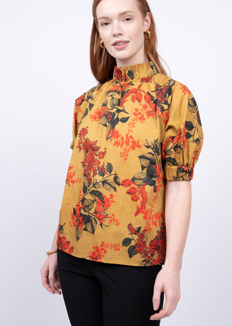 Ivy Jane Mock Elastic Neck Top