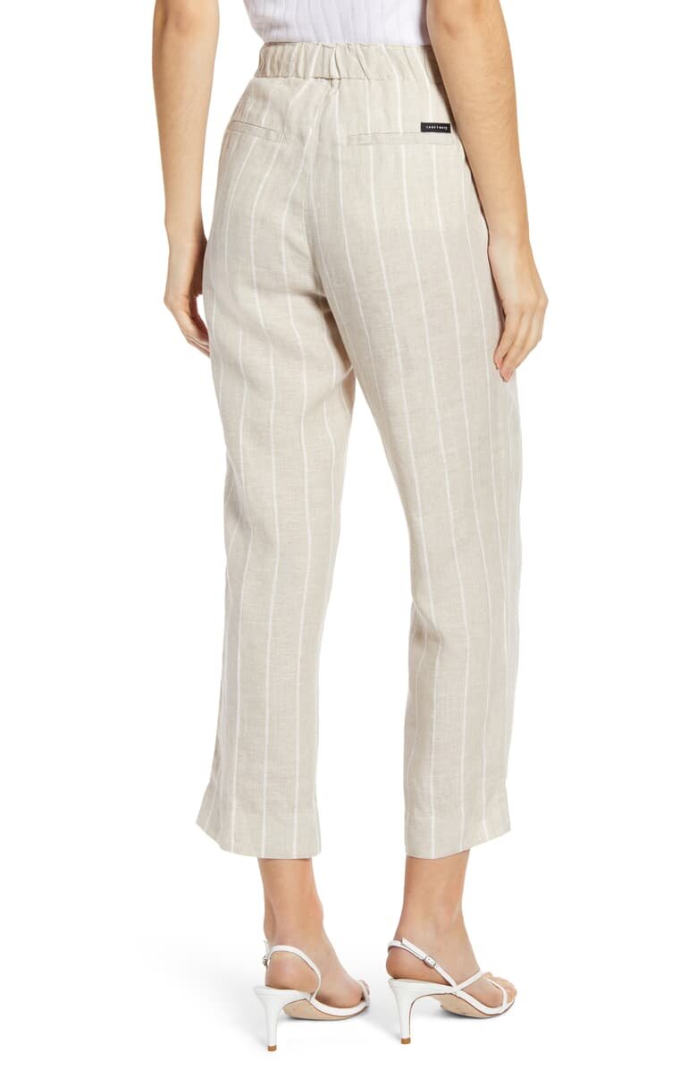 Sanctuary Clothing The Shayne Stripe Tie Waist Linen Pants