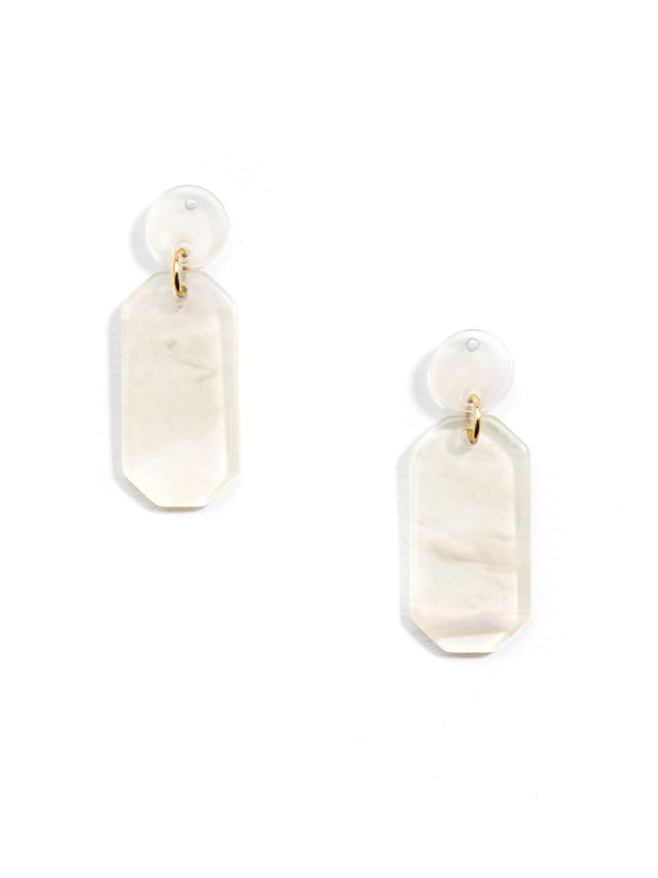 Zenzii Hexagon Drop Earrings