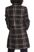 1.State Dynamite Plaid Ruched Sleeve Blazer