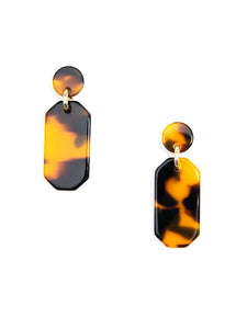 Zenzii Hexagon Drop Earrings