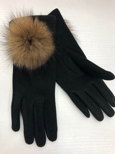 Pretty Persuasions Gloves w/ Fur Pom Pom