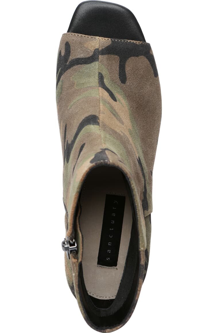 Sanctuary Rock Camo Open Toe Bootie Trendy Twist Boutique