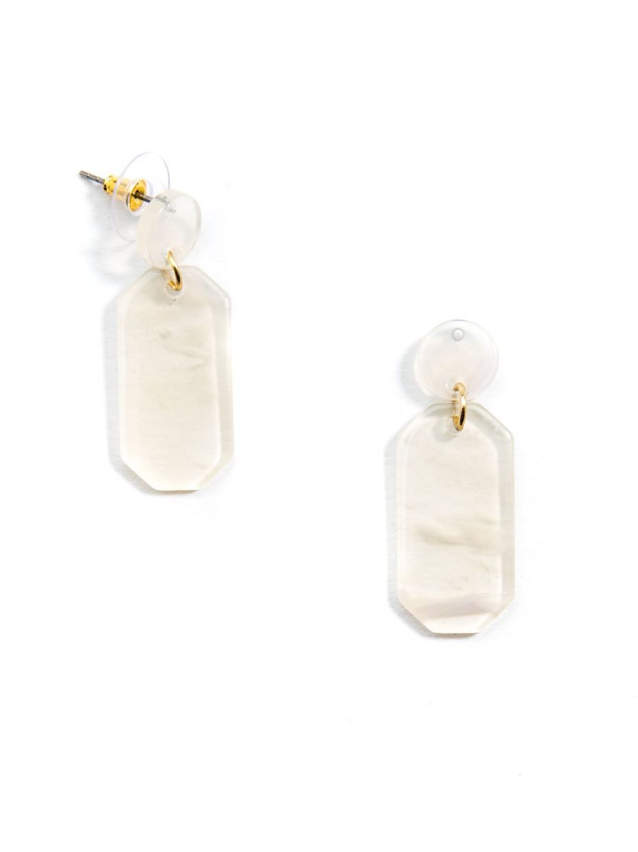 Zenzii Hexagon Drop Earrings