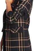 1.State Dynamite Plaid Ruched Sleeve Blazer
