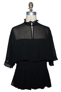Ivy Jane Ruffle Bust and Hem Top  With Short Sleeves