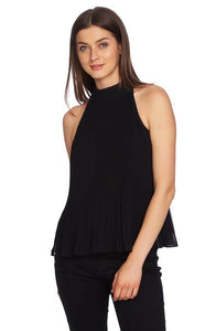 1. State Pleated Chiffon Top