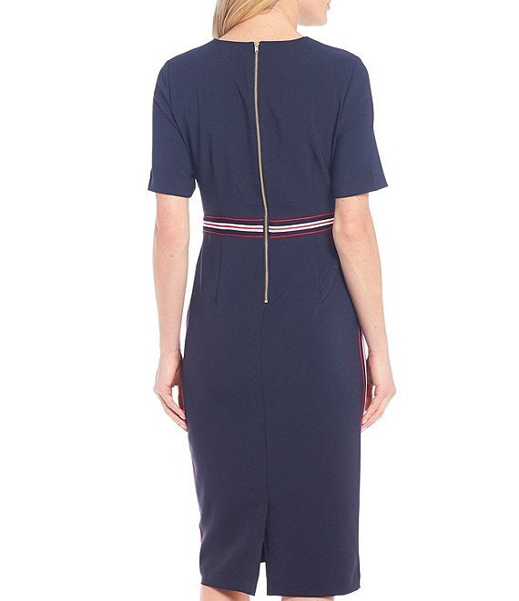 Maggy London Athletic Striped Short Sleeve Stretch Crepe Dress Trendy Twist Boutique Maggy London Athletic Striped Short Sleeve Stretch Crepe Dress Trendy Twist Boutique