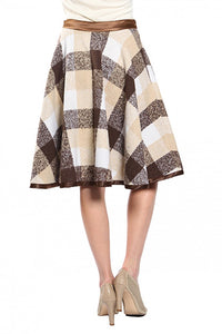 Ryu Wool Plaid Skirt