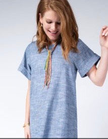 Uncle Frank Indigo Oversized Sleeve Dress