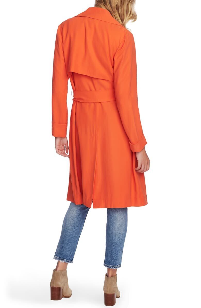 1. State Soft Twill Belted Trench Coat