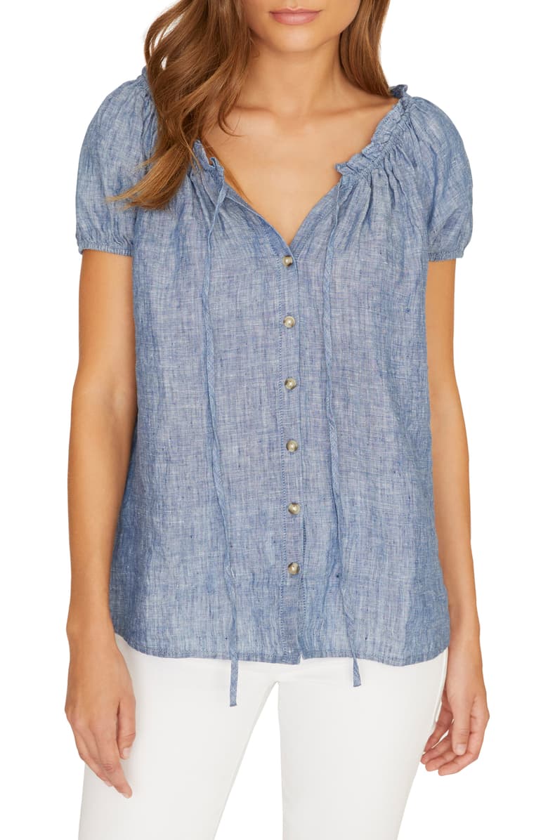 Sanctuary Ayva Ruffle Neck Top
