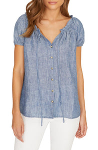 Sanctuary Ayva Ruffle Neck Top
