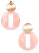 Zenzii Gold And Marbled Resin Link Drop Earring