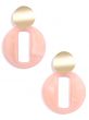 Zenzii Gold And Marbled Resin Link Drop Earring