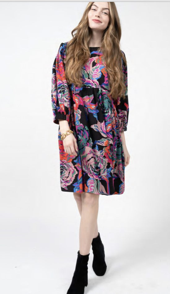 Uncle Frank Floral Puff Sleeve Dress