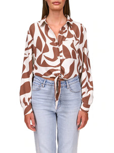 Sanctuary Clothing Girlfriend Tie Shirt Lion River