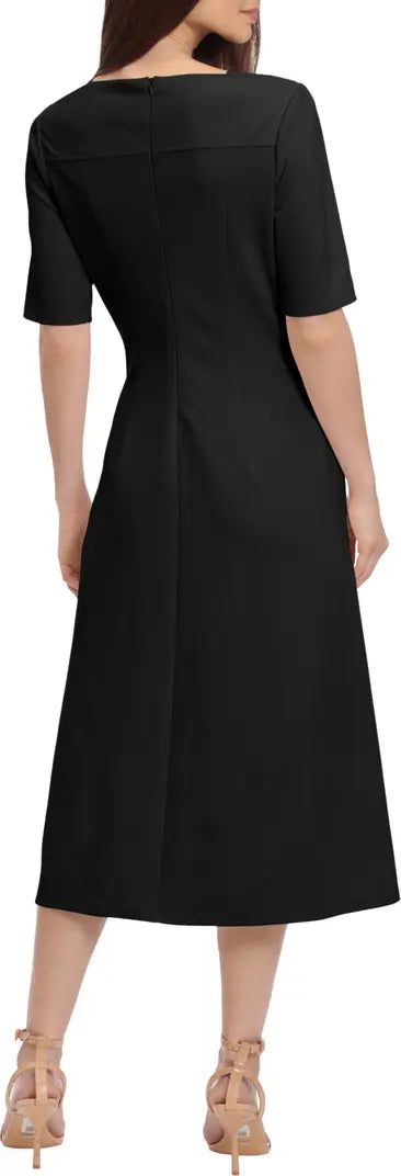 Maggy London Double Pleat A-Line Midi Dress Trendy Twist Boutique Maggy London Double Pleat A-Line Midi Dress Trendy Twist Boutique