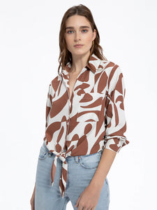 Sanctuary Clothing Girlfriend Tie Shirt Lion River