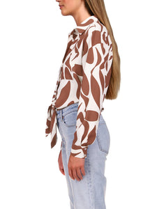 Sanctuary Clothing Girlfriend Tie Shirt Lion River